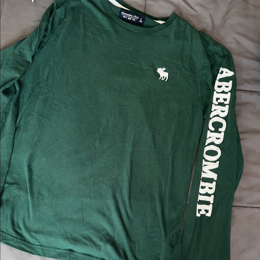 Abercrombie & Fitch Forest Green Long Sleeve Shirt
